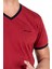 6046 Erkek Kısa Kollu Penye Pijama Takımı-Bordo 2