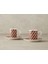 Modern Cube Bone Porselen 4 Parça 2 Kişilik Kahve Fincan Takımı Turuncu 1