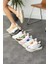 Beyaza Siyah Günlük Iç Taban Kadın Sneaker 5