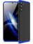 - Samsung Galaxy S21 Plus - Kılıf Parmak izi Yapmayan 3 Parça Ays Kapak - Siyah-Mavi - T16582 1