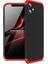 - Apple iPhone 12 - Kılıf Parmak izi Yapmayan 3 Parça Ays Kapak - Siyah-Kırmızı - T15828 1