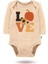 3'lü Organik"love-Sunshine" Baskılı Uzun Kollu Bebek Body Zıbın UZUN-GÜNEŞ-BEJ-EKRU-120-9 3
