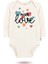3'lü Organik"prenses-More Love" Baskılı Desenli Uzun Kollu Bebek Body Zıbın UZUNPEMBE-EKRU-KALP-607-604 2
