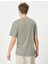 Bisiklet Yaka Tişört Kısa Kollu Viskon Karışımlı 3