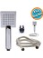 Duş Seti Fişkiye Spiral Banyo Duş Başlığı Set Fiskiyesi Telefonu Kare Klasik Başlık Fiskiye Metal Hortum 1