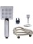 Duş Seti Fişkiye Spiral Banyo Duş Başlığı Set Fiskiyesi Telefonu Kare Klasik Başlık Fiskiye Metal Hortum 3