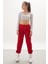Kırmızı Şerit Dikişli Kız Paraşüt Pantolon 18005 3