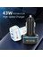 43W Çift USB Pd Araba Şarjı Hızlı Şarj USB C Araç Telefonu Şarj Cihazı iPhone 14 13 12 Pro Max Xiaomi Huawei Samsung (Yurt Dışından) 2