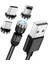 Aufu 0.5m/1m/2m/3m 540° Dönen Manyetik Kablo Uzun Mikro USB Tip C Telefon Kablosu Şarj Kablosu Tel Samsung Mıknatıs Şarj Cihazı (Yurt Dışından) 1