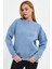 Bebe Mavisi Sweatshirt, Oversize Sweatshirt, Kadın Sweatshirt, Bisiklet Yaka Sweatshirt 5