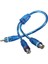 Mavi Sinyal Konektörü Ses Kablosu 1 Rca Erkek 2 Kadın Splitter Stereo Ses Y Adaptör Kablosu Tel (Yurt Dışından) 4