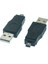 USB 2.0 - 4pin Adaptör Veri Şarj Kablosu Mini 4p - Erkek Konnektör Çift Yuvalı Veri Bağlantı Fişi (Yurt Dışından) 4