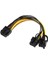 Pin Çift 8 (6 + 2) Pin Pcı Express Güç Dönüştürücü Kablosu Grafik Gpu Ekran Kartı Için Pcıe Pcı-E VGA Splitter Hub Güç Kablosu (Yurt Dışından) 3