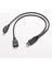 Siyah USB 2.0 Uzatma Kablosu A 1 Dişi 2 Çift USB Erkek Veri Hub Güç Adaptörü Y Splitter USB Şarj Güç Kablosu Kablosu (Yurt Dışından) 3