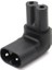 1 Adet Iec 320 2-Pin C7 Dişi C8 Erkek Sağ Açılı Ac Güç Adaptörü Dönüştürücü (Yurt Dışından) 4