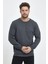 Erkek Siyah-Antrasit Bisiklet Yaka Nakış Detaylı Regular Fit 2'li Sweatshirt MMTLCE70-2 3