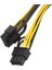20 cm Pcı-E 6 Pin - Çift 8 (6+2) Pin Güç Splitter Kablosu VGA Grafik Kartı Pcı Express Adaptörü (Yurt Dışından) 4