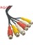 Yeni Sıcak 3 Rca Erkek 6 Rca Dişi Fiş Splitter Ses Tv DVD Video Adaptörü Av Kablosu 3 Rca Erkek 6 Rca Dişi Fiş Aqjg (Yurt Dışından) 4