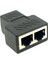 Cat6 RJ45 8P8C Kalkanlı Çift RJ45 Splitter Ağ Ethernet Yama Kablosu Adaptörüne Tak (Yurt Dışından) 1
