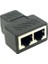 Cat6 RJ45 8P8C Kalkanlı Çift RJ45 Splitter Ağ Ethernet Yama Kablosu Adaptörüne Tak (Yurt Dışından) 2