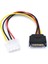 2 Adet/grup 15 Pin Sata Erkek Molex Ide 4 Pin Dişi Adaptör Uzatma Güç Kablosu (Yurt Dışından) 1