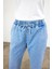 Kadın Marla Sky Blue Yüksek Bel Slouchy Jogger Pantolon 3