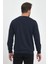 Erkek Siyah-Lacivert Bisiklet Yaka Nakış Detaylı Regular Fit 2'li Sweatshirt 5