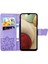 Samsung Galaxy A12 Kelebek Kanatları Narin Çiçekler Flip Darbeye Dayanıklı Deri Telefon Kılıfı ile Uyumlu (Yurt Dışından) 4