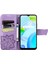 Realme C30 Kelebek Kanatları Narin Çiçekler Darbeye Dayanıklı Deri Telefon Kılıfı (Yurt Dışından) 4