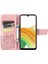 Samsung Galaxy A13 4g Kelebek Kanatları Narin Çiçekler Flip Darbeye Dayanıklı Deri Telefon Kılıfı ile Uyumlu (Yurt Dışından) 4