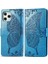 iPhone 12 Pro Max Kelebek Kanatları Narin Çiçekler Flip Darbeye Dayanıklı Deri Telefon Kılıfı ile Uyumlu (Yurt Dışından) 3