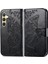 Samsung Galaxy S24 Kelebek Kanatları Narin Çiçekler Flip Darbeye Dayanıklı Deri Telefon Kılıfı ile Uyumlu (Yurt Dışından) 3