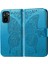Xiaomi Redmi Note 10 4G/10S Kelebek Kanatları Narin Çiçekler Darbeye Dayanıklı Deri Telefon Kılıfı (Yurt Dışından) 3