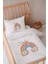 %100 Pamuk Saten İsme Özel 100X150 Bebek Yatak Nevresim Seti 1
