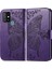 Infinix Hot 10 Kelebek Kanatları Narin Çiçekler Darbeye Dayanıklı Deri Telefon Kılıfı (Yurt Dışından) 3