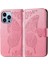 iPhone 13 Pro Max Kelebek Kanatları Narin Çiçekler Flip Darbeye Dayanıklı Deri Telefon Kılıfı ile Uyumlu (Yurt Dışından) 3