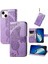 iPhone 15 Plus Kelebek Kanatları Narin Çiçekler Flip Darbeye Dayanıklı Deri Telefon Kılıfı ile Uyumlu (Yurt Dışından) 1