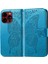 iPhone 15 Pro Max Kelebek Kanatları Narin Çiçekler Flip Darbeye Dayanıklı Deri Telefon Kılıfı ile Uyumlu (Yurt Dışından) 3
