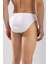 Erkek Pamuklu Beli Lastikli Düz Slip Külot 3'lü Paket Beyaz 4