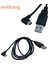 1pc USB 2.0 A Erkek Fiş Mini 5 Pin Sol Açılı 90 Derece Fiş Veri Kablosu Kablosu 3M/10FT Siyah (Yurt Dışından) 1