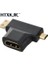 5 Adet/takım 1080 P HDMI Adaptör Seti HDMI Dişi Mini Mikro HDMI Erkek Uzatma Adaptörü Dönüştürücü 90 Derece 270 3D Tv LCD Hdtv (Yurt Dışından) 5
