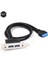50 cm Pc Anakart 20 Pin Çift USB 3.0 Bağlantı Noktaları Ekspres Kablo Anakart 2 Usb3.0 Panel Braketi Uzatma Kablosu (Yurt Dışından) 1