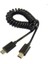 Spiral Sarmal Mikro USB B 5pin M - Mini USB B 5pin Erkek Adaptör Adaptör Kablosu 1m 3ft (Yurt Dışından) 5