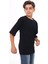 Siyah Düz Bisiklet Yaka Erkek Tişört 18079 2