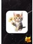 Papatyalı Kedi Baskılı Özel Tasarım Baskılı Mdf Kare Bardak Altlığı 1