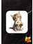 Papatyalı Kedi Baskılı Özel Tasarım Baskılı Mdf Kare Bardak Altlığı 1