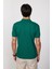Erkek Slim Fit Dar Kesim Pamuk Düz Pike Yeşil Polo Yaka Tişört 5