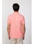 Erkek Slim Fit Dar Kesim Pamuk Düz Pike Pembe Polo Yaka Tişört 5