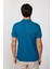 Erkek Polo Yaka Slim Fit Düz Pamuk Pike Petrol Tişört 5