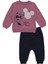 Kız Bebek Mickey Mouse Öpücük Baskılı Alt Üst 2'Li Eşofman Takım 1